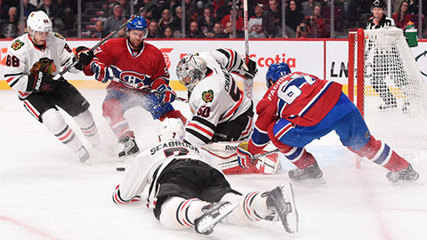 Corey Crawford pochytal všech 28 střel Canadiens