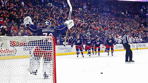 Blue Jackets se radují z výhry