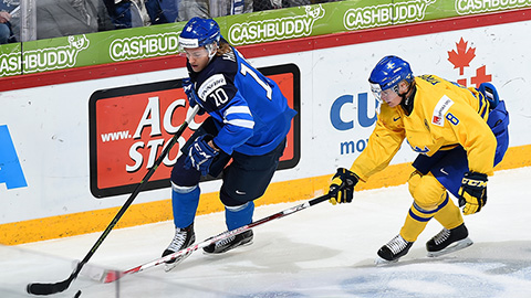 Gustav Forsling v dresu švédské juniorské reprezentace