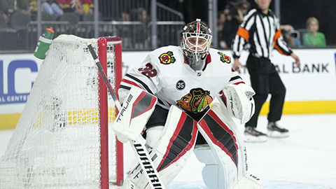 Kevin Lankinen (© Jeff Bottari/NHLI via Getty Images)