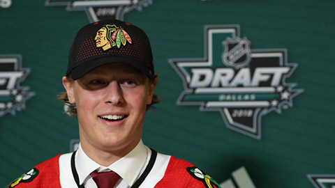 Adam Boqvist na draftu v roce 2018