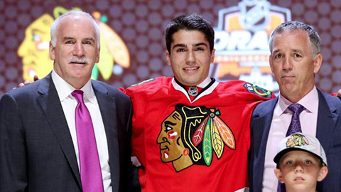 Nick Schmaltz, první volba Blackhawks na draftu 2014